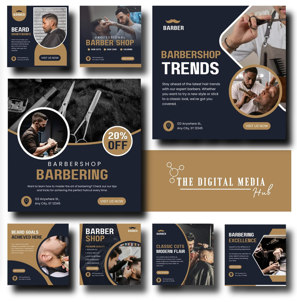 Barber Shop Social Media Bundle preview