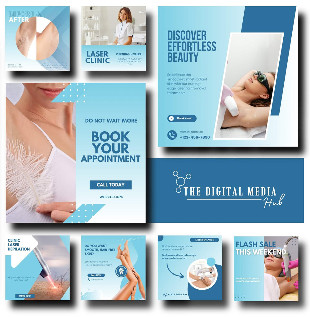 Laser Hair Removal Social Media Bundle preview