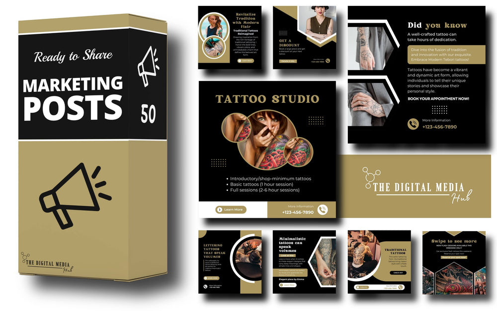 Tattoo Artist Social Media Bundle preview