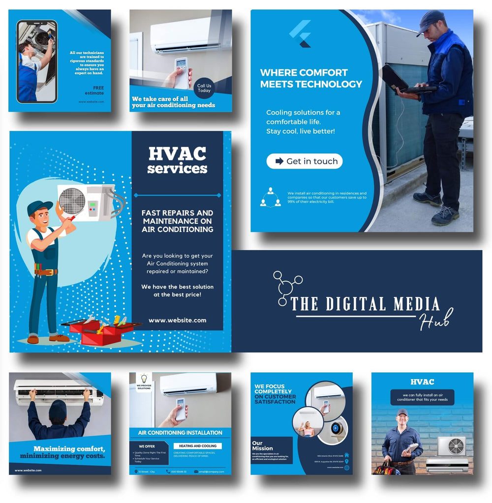 Air Conditioning Social Media Bundle preview