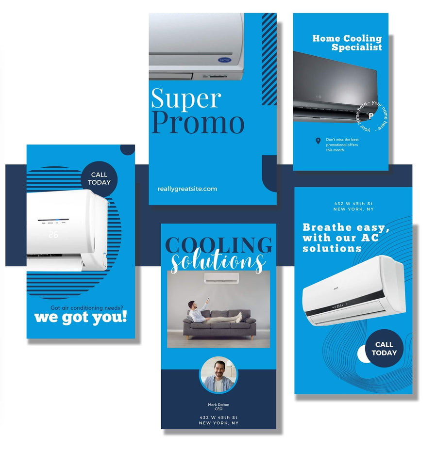 Air Conditioning Social Media Bundle preview