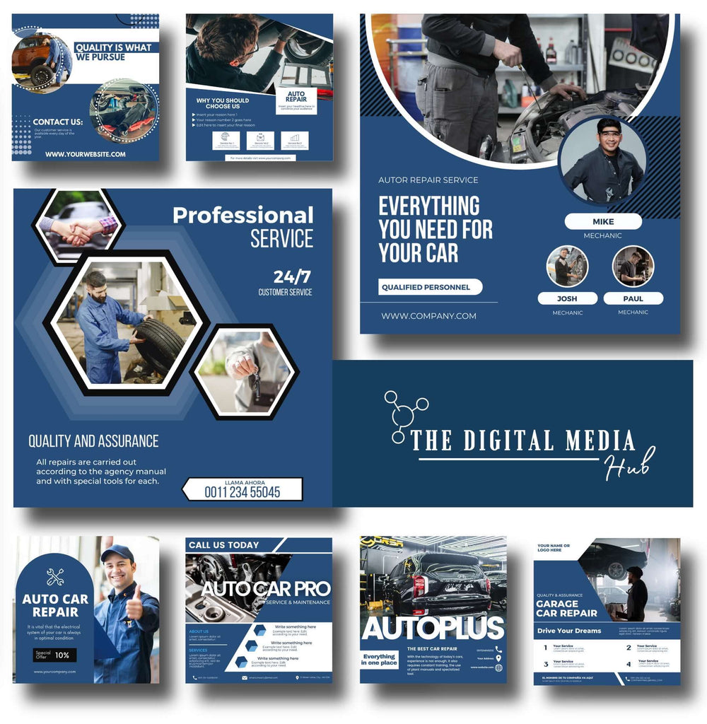 Auto Repair Social Media Bundle preview
