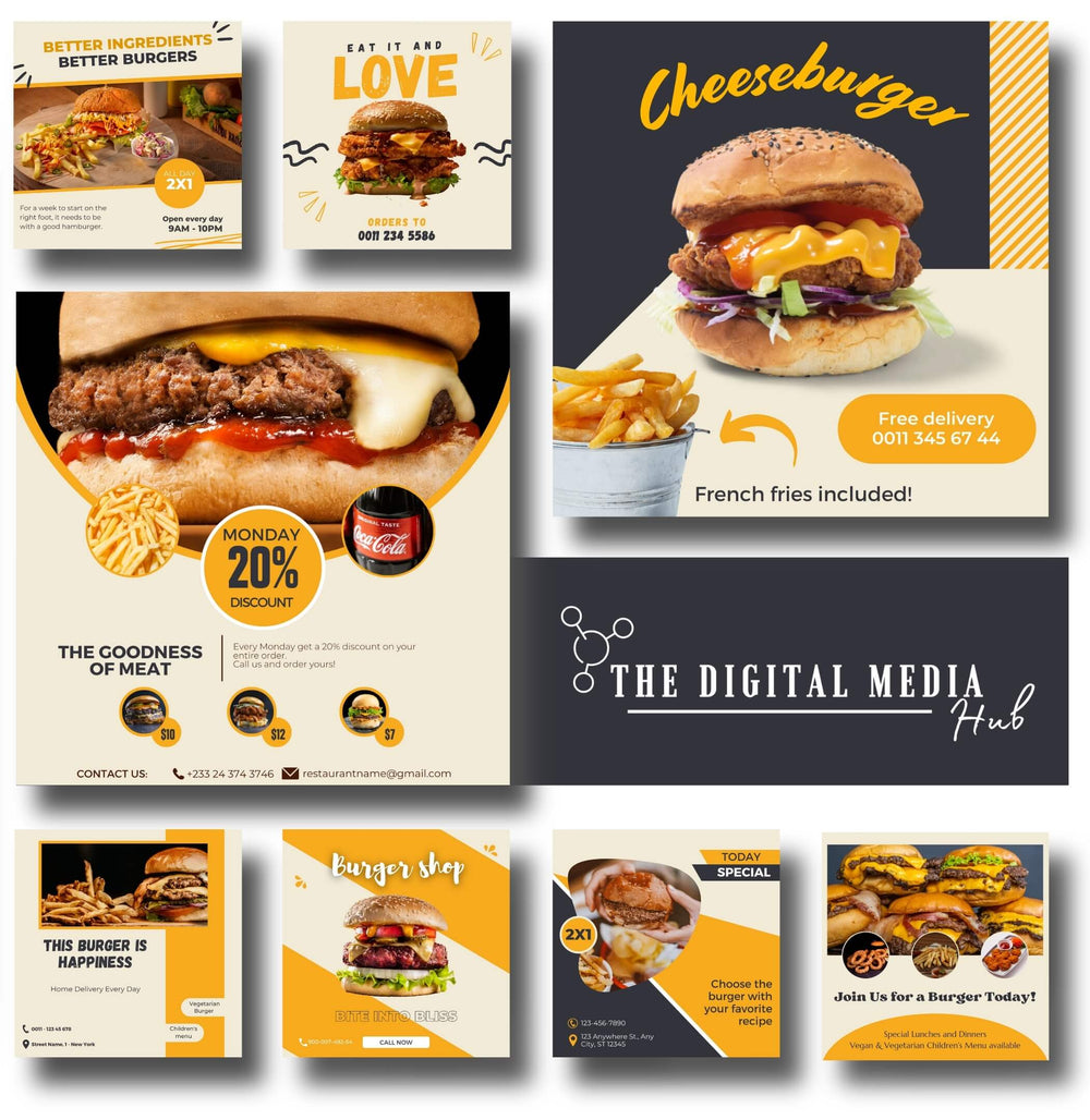 Burger Social Media Bundle preview