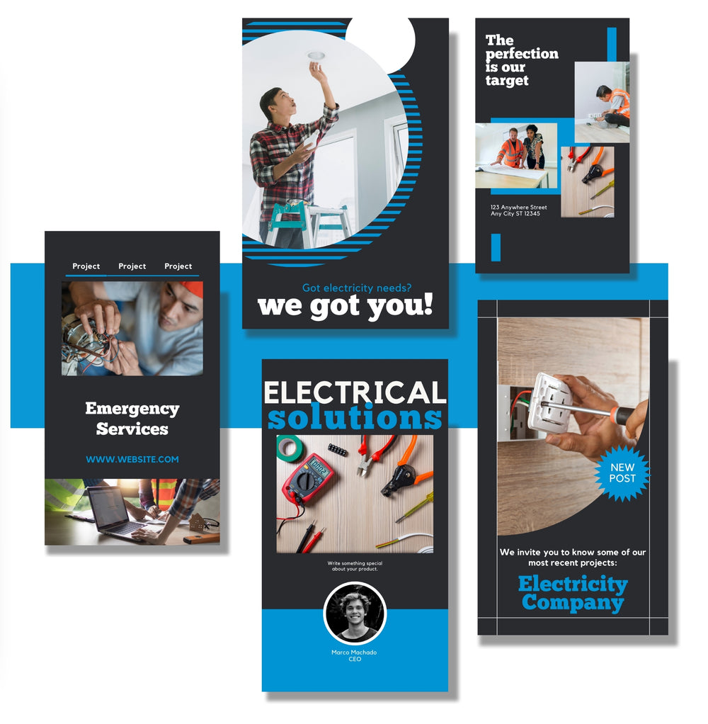 Electrician Social Media Bundle preview