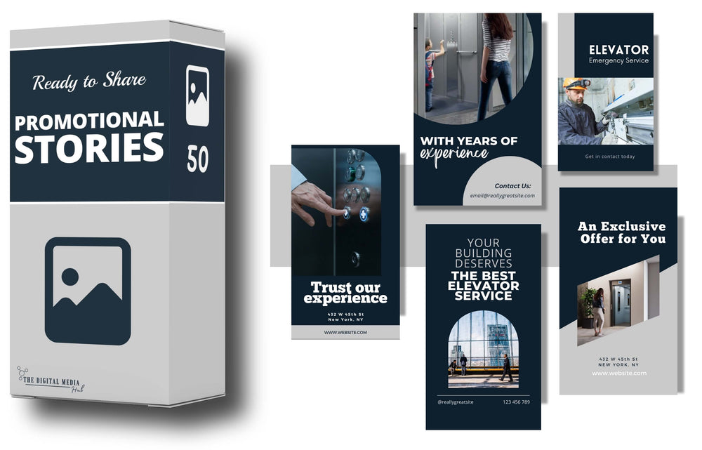 Elevator Company Social Media Bundle preview