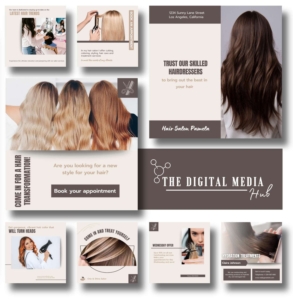 Hairdressers & Hairstylists Social Media Bundle preview