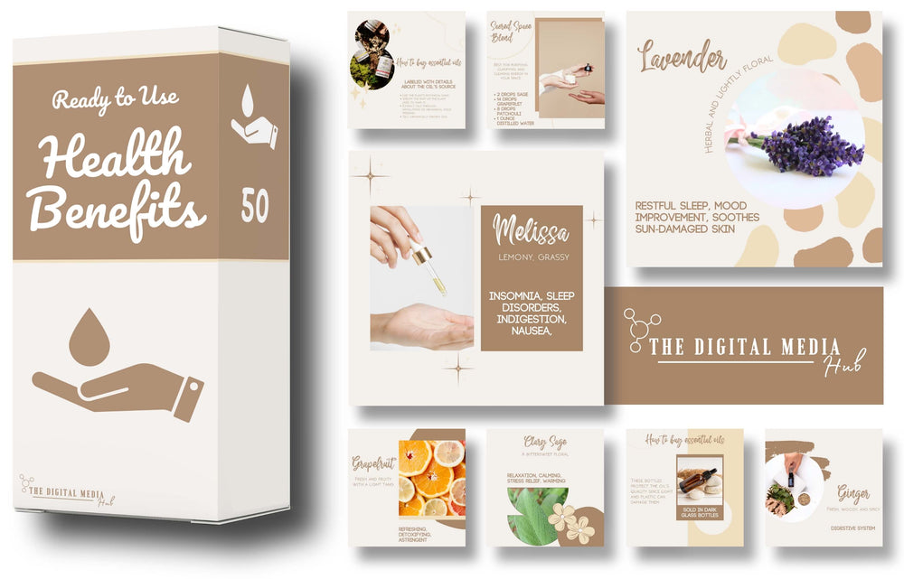 Essential Oils Social Media Bundle preview