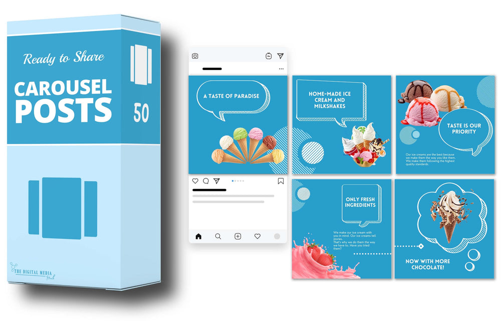 Ice Cream Social Media Bundle preview