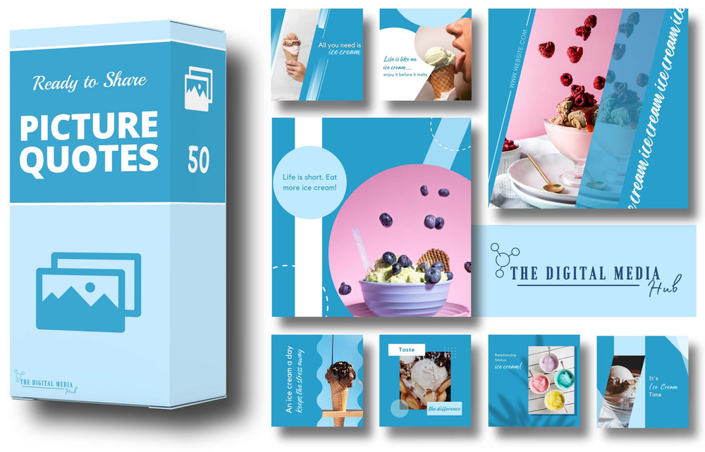 Ice Cream Social Media Bundle preview