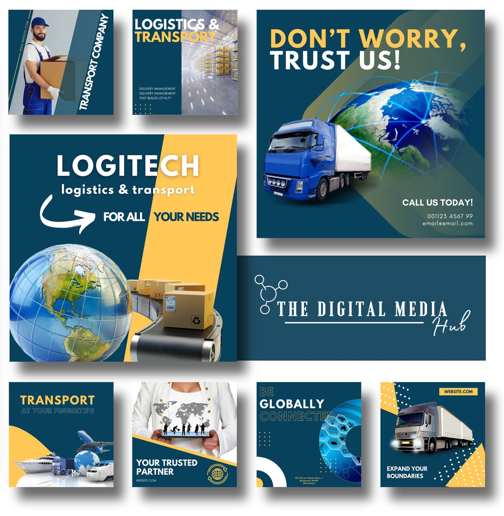 Logistics & Transport Social Media Bundle preview