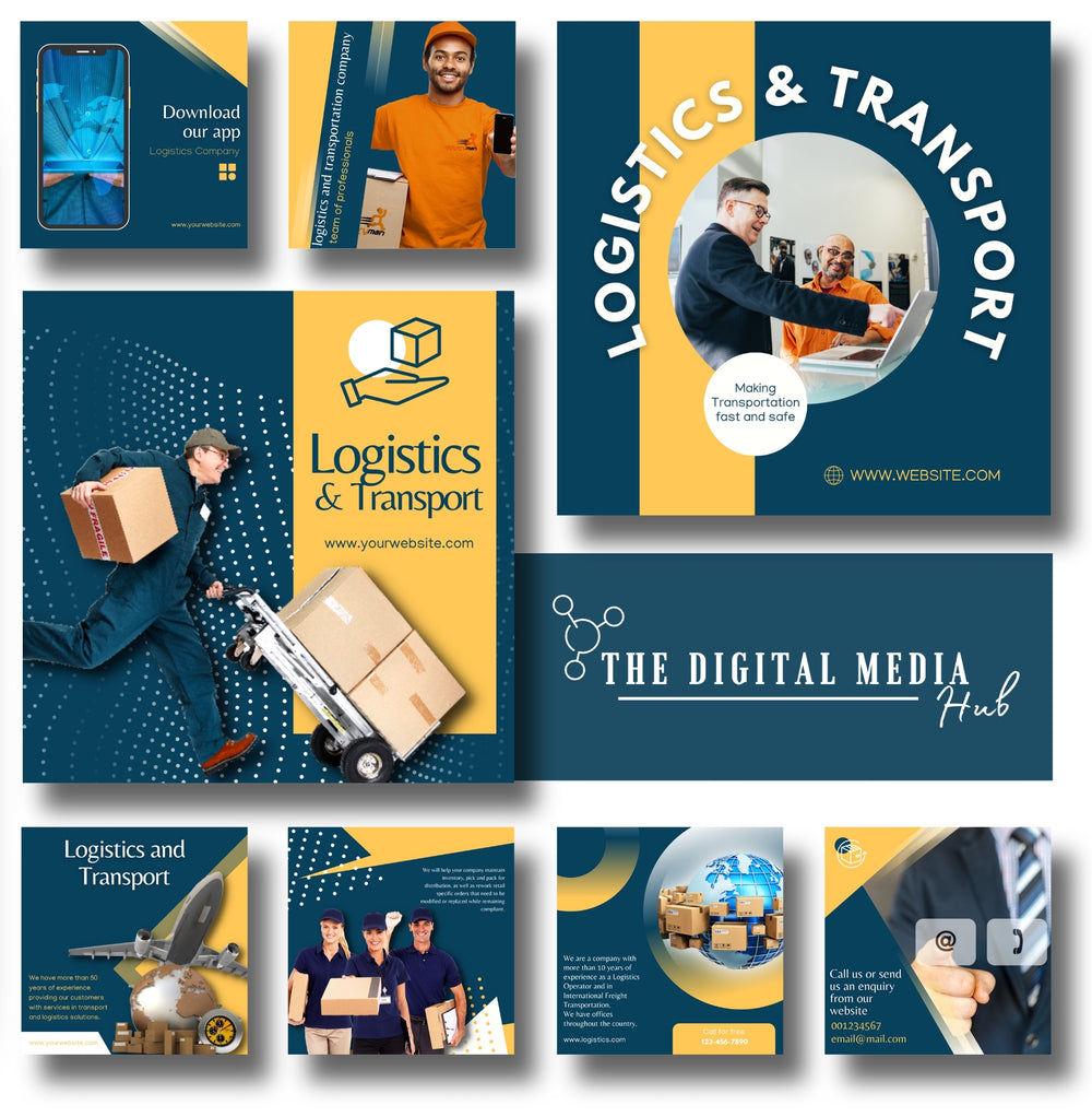Logistics & Transport Social Media Bundle preview