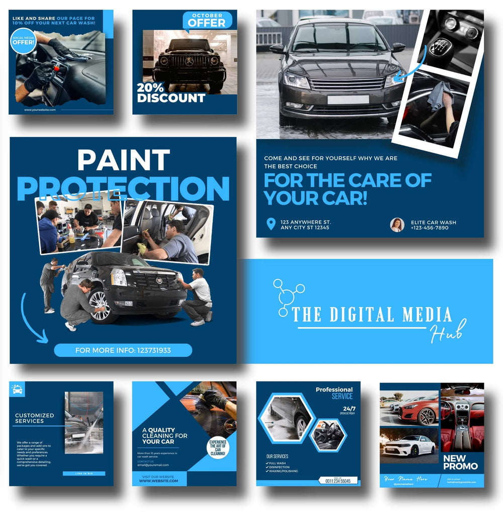 Car Wash Social Media Bundle preview