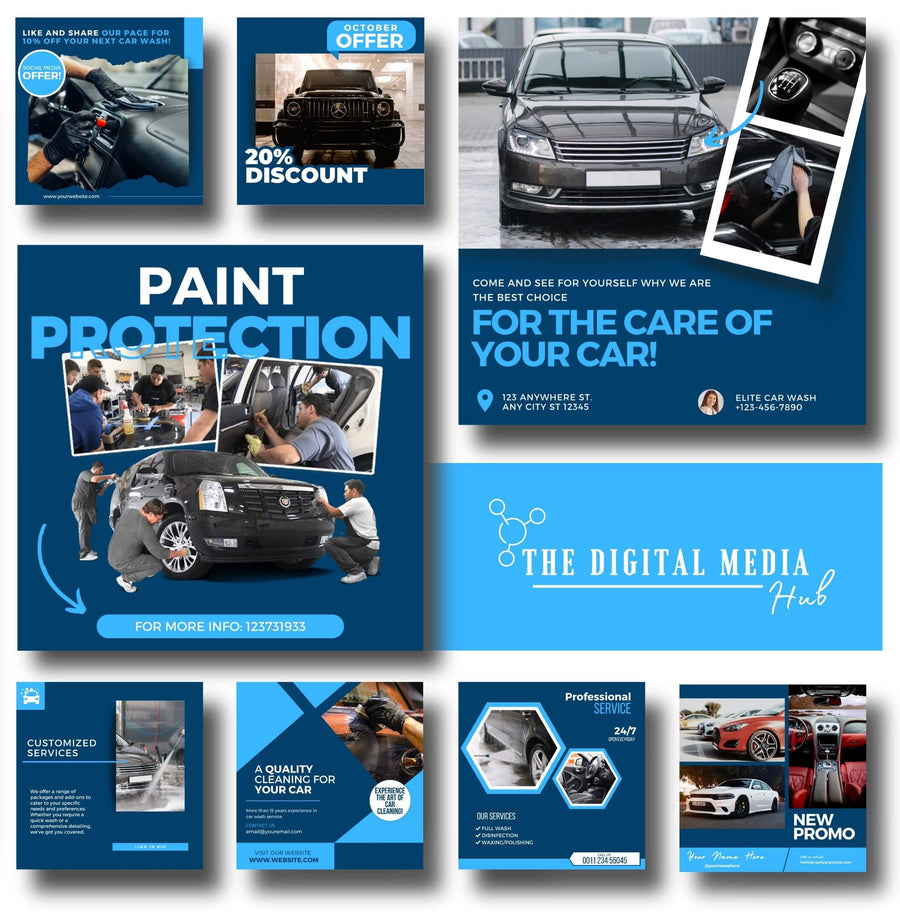 Car Wash Social Media Bundle preview