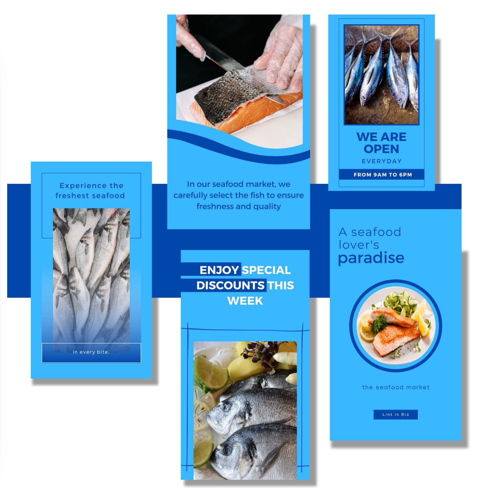 Seafood Market Social Media Bundle preview