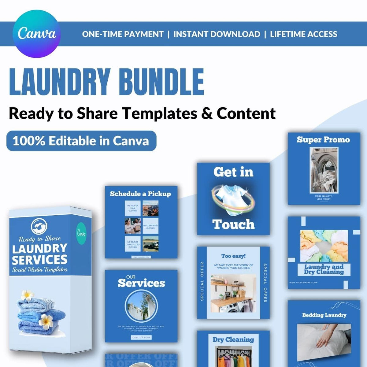 Laundry Services | Ready to Use Social Media Templates | 100% Editable ...