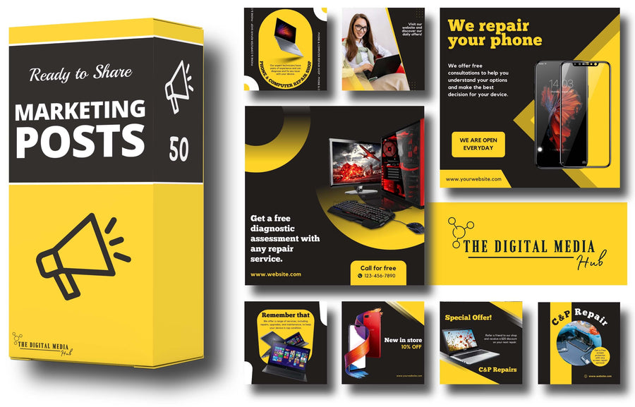 Computer & Phone Social Media Bundle preview