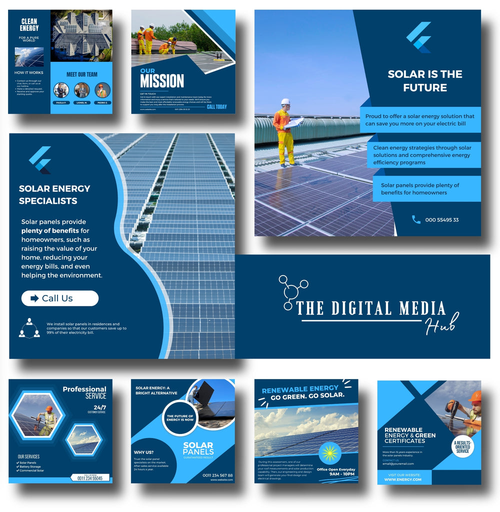 Solar Panels Social Media Bundle preview