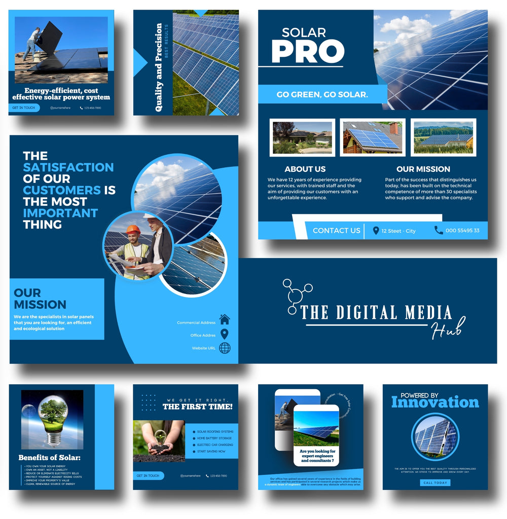 Solar Panels Social Media Bundle preview
