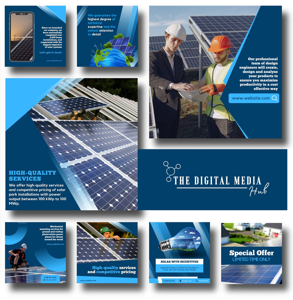 Solar Panels Social Media Bundle preview