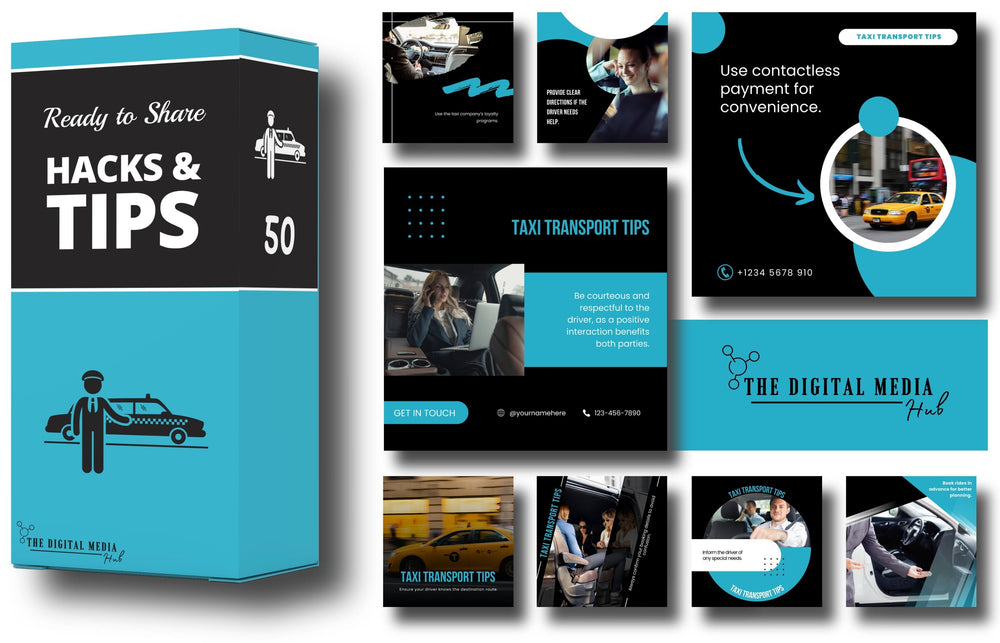 Transportation Companies & Taxi Social Media Bundle preview