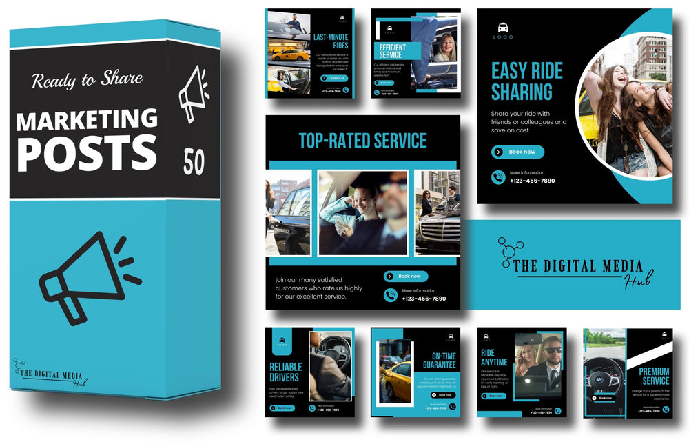 Transportation Companies & Taxi Social Media Bundle preview