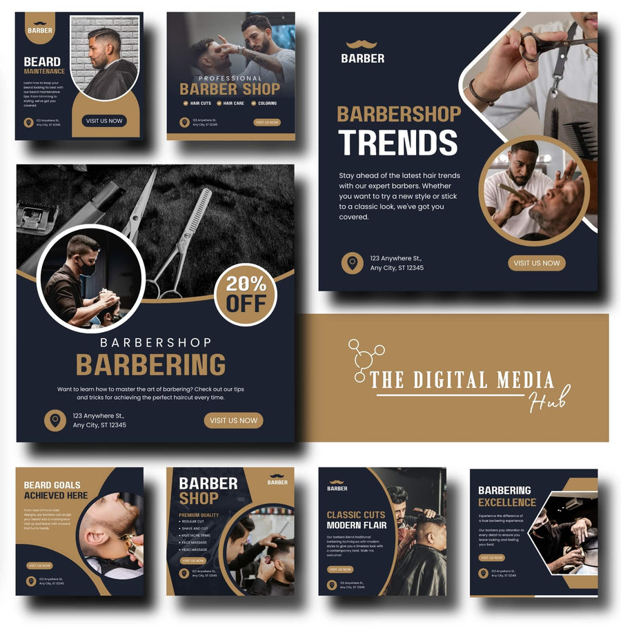 Barber Shop Social Media Bundle preview