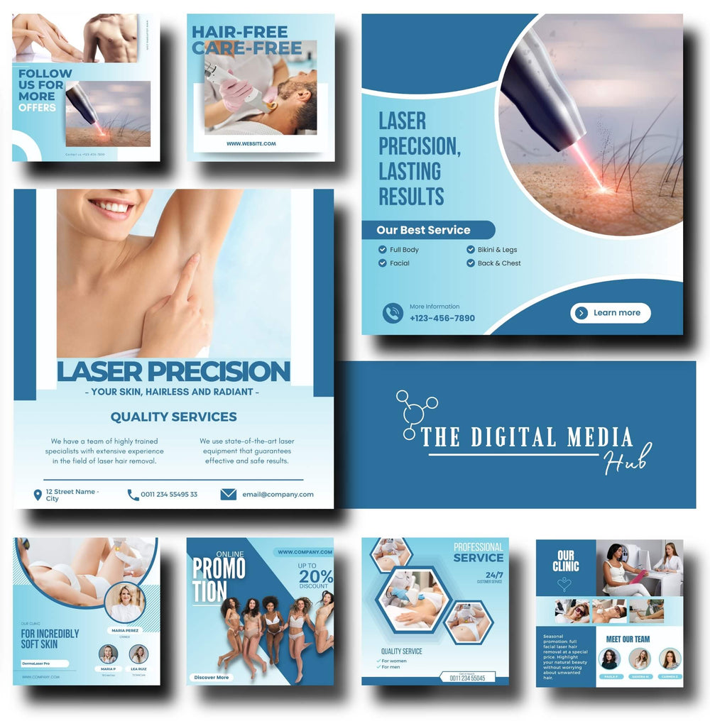 Laser Hair Removal Social Media Bundle preview