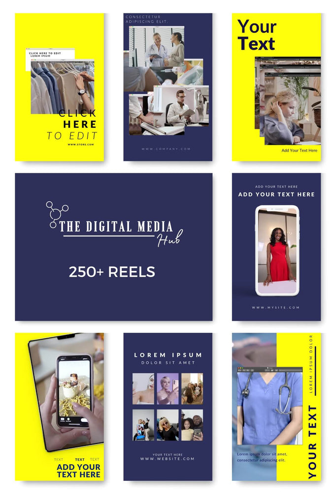 Reels Website Example Reels Bundle | 250+ Ready-made Reels | Fully Editable & Customizable ...