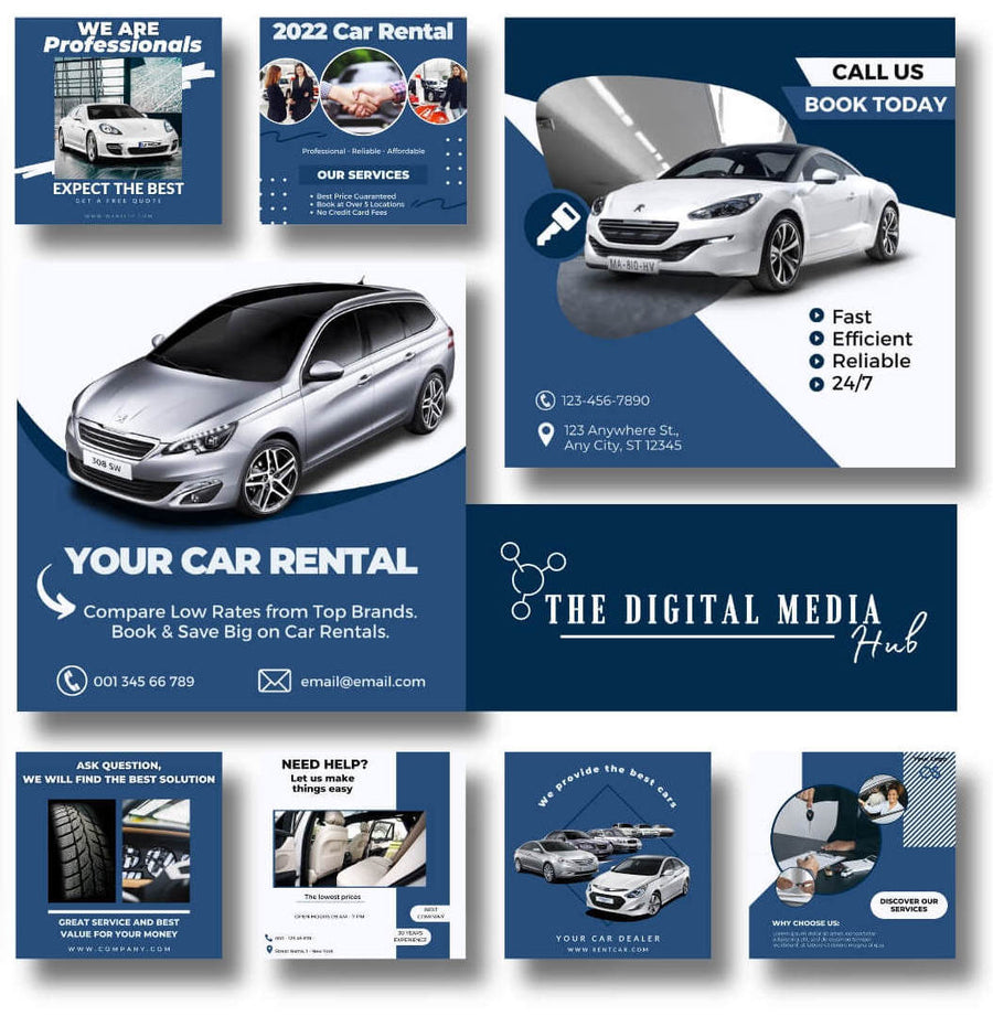 Car Dealers & Rentals Social Media Bundle preview