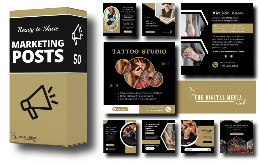 Tattoo Artist Social Media Bundle preview