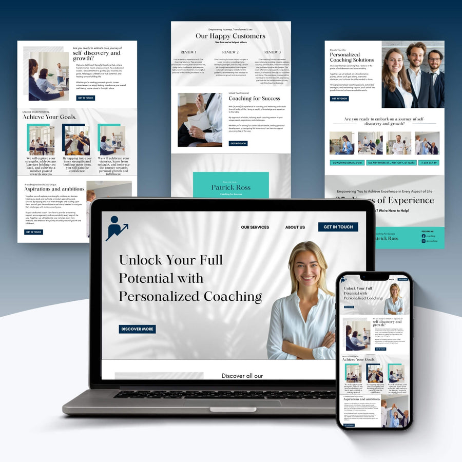 Coaching Webpages preview