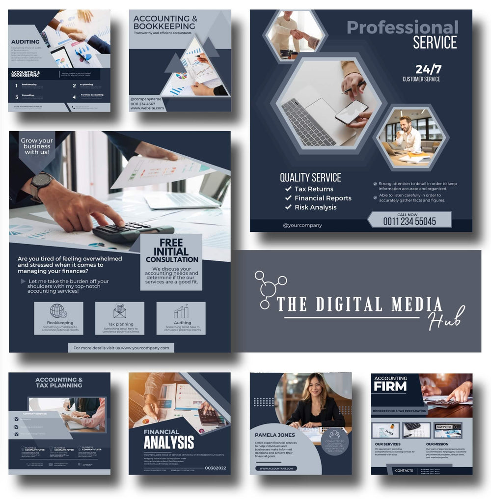accounting advertising flyers templates