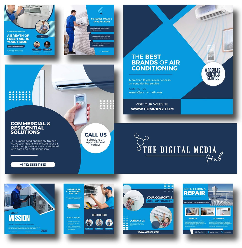 Air Conditioning  Social Media Bundle preview