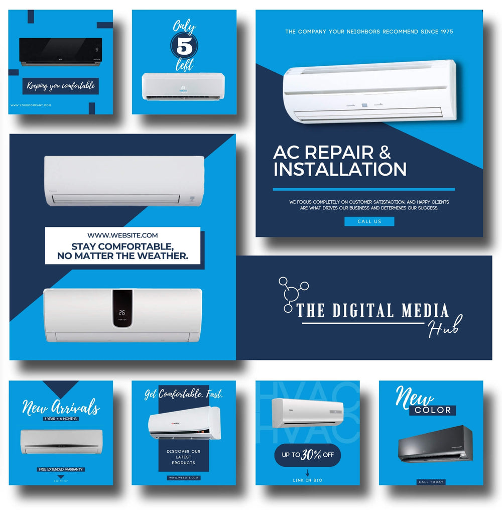 air conditioning product display