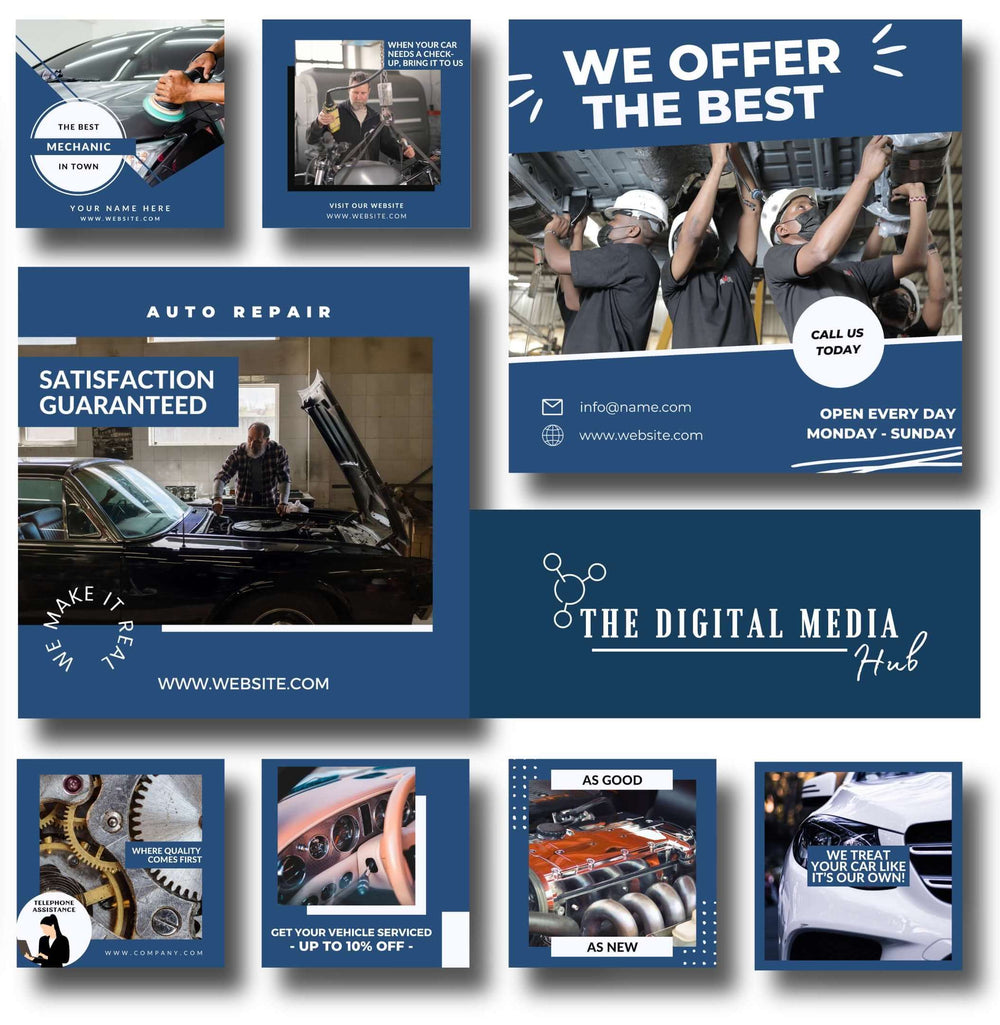 Auto Repair  Social Media Bundle preview