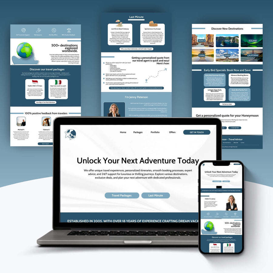 Travel Webpages preview