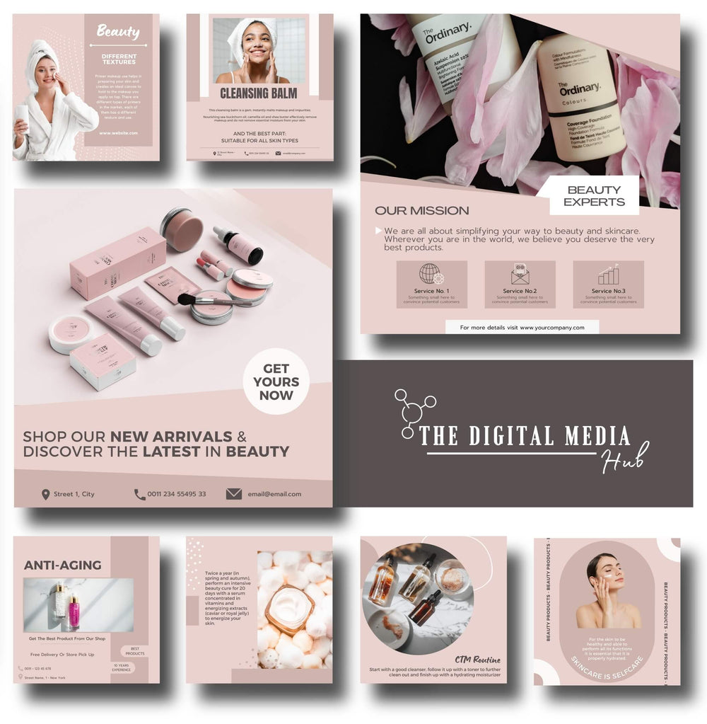 Beauty Products Social Media Bundle preview