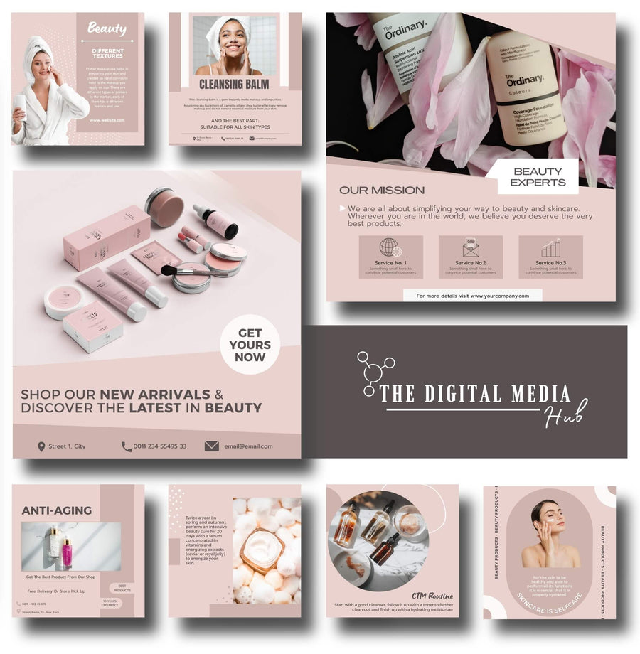 Beauty Products Social Media Bundle preview