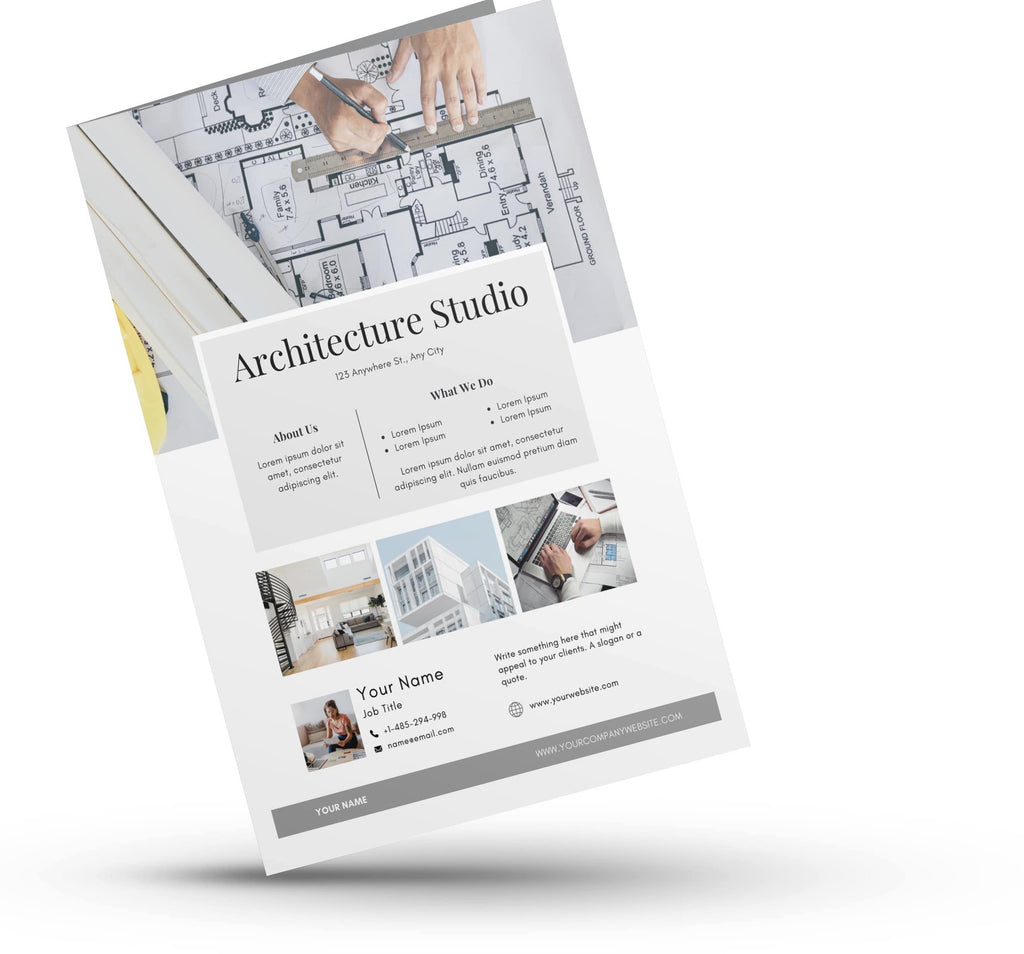 brochures editable for architecture