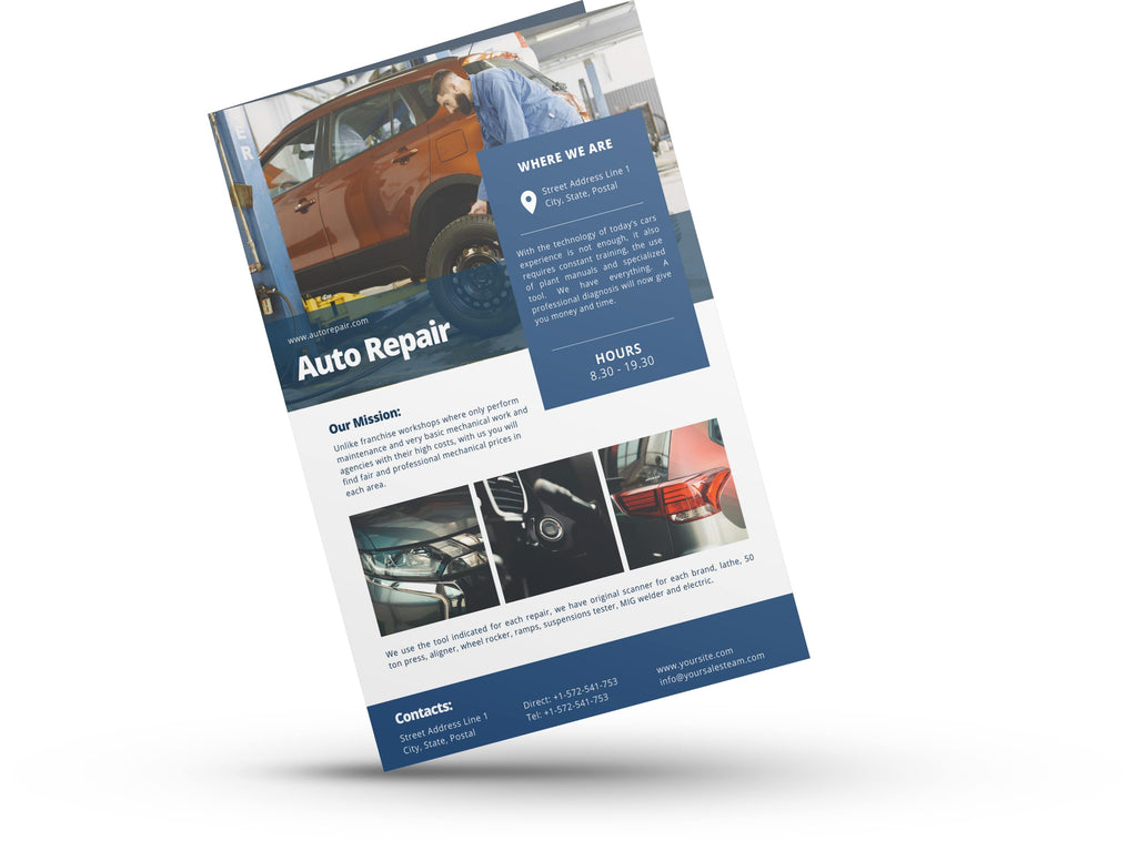 brochures for auto service business
