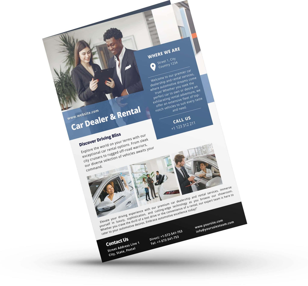 brochures for car rentals company