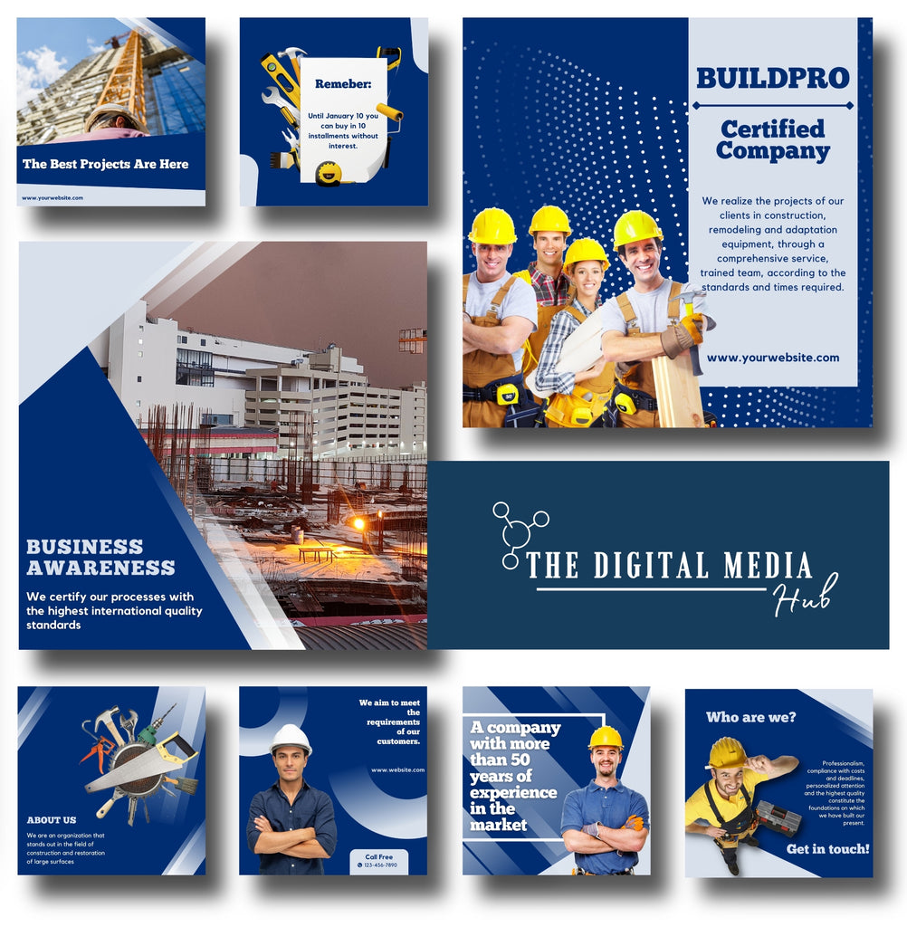 Builder Facebook Posts Construction Company | Ready to Share Social Media Templates – The ...