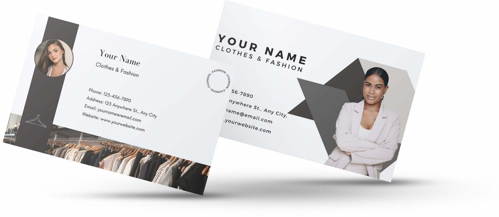 business cards for a fashion social media account