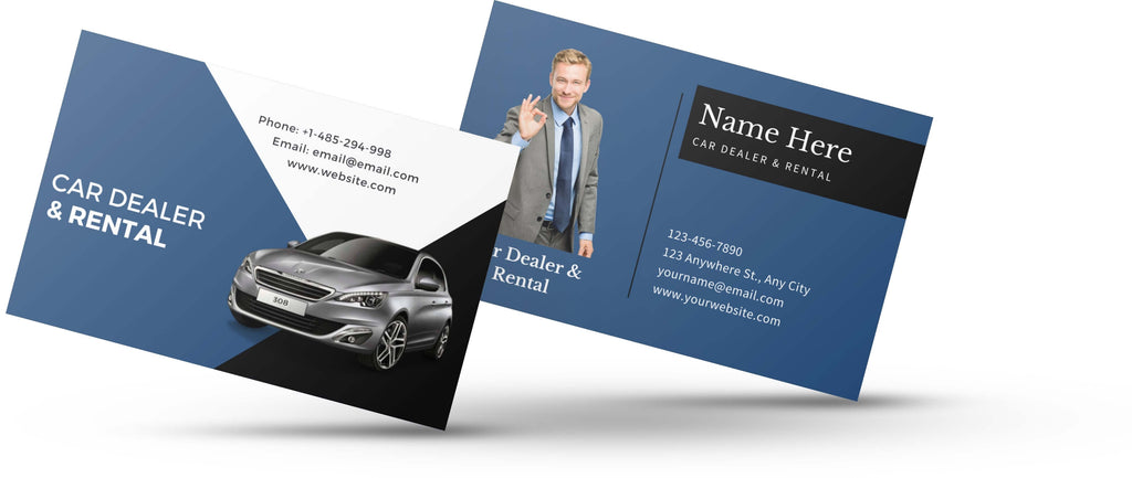 business cards for car dealers