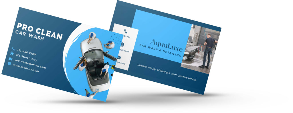 business cards for car wash