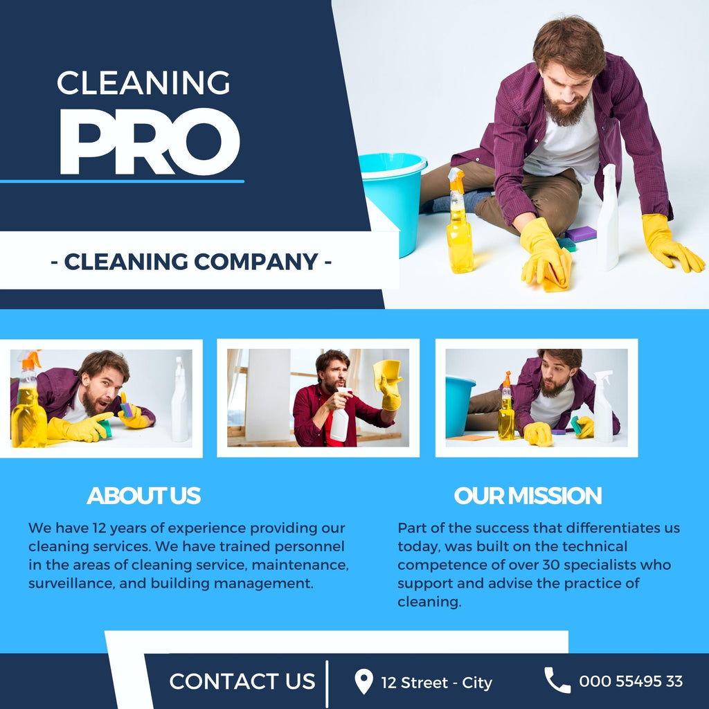 cleaning company templates social media