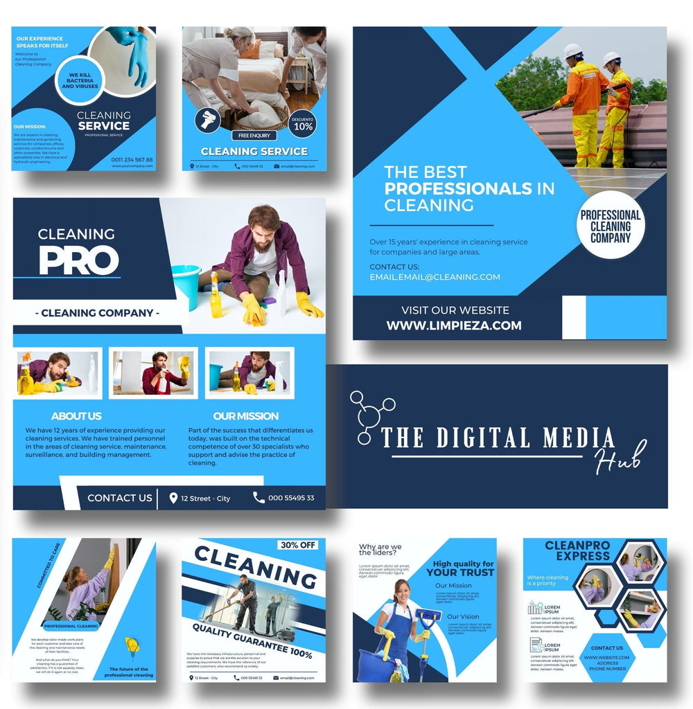 cleaning services advertising flyers templates