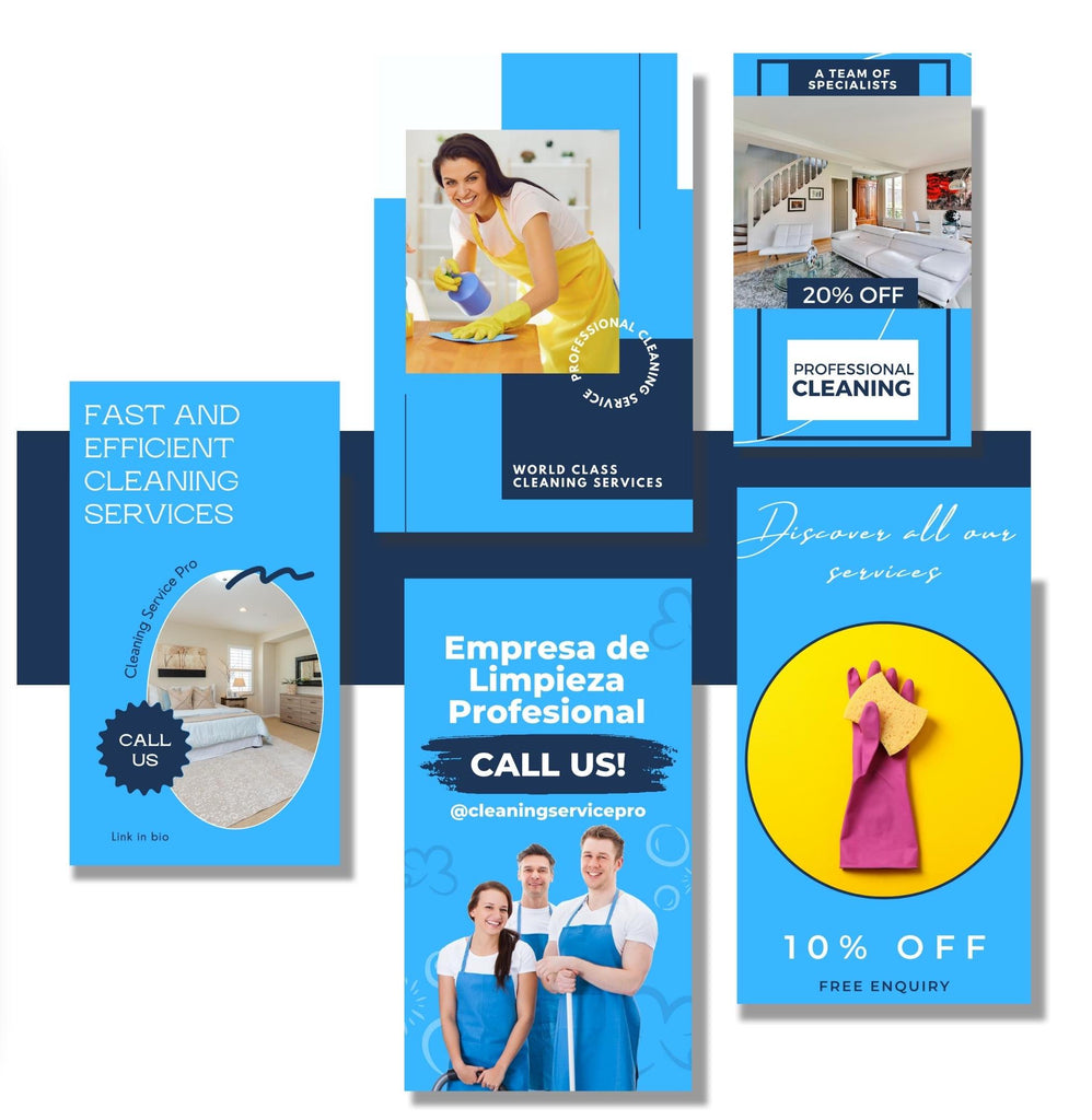 cleaning services promotional stories templates
