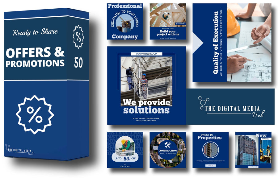 Construction Company Social Media Bundle preview