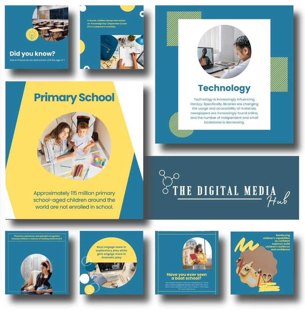 education fun facts templates canva